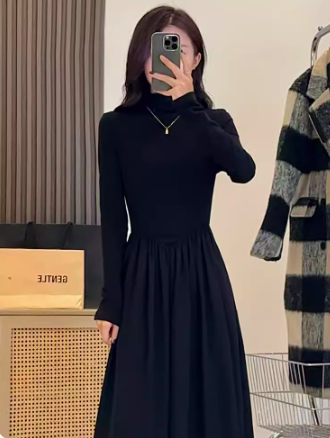 Long Sleeves Knitted Maxi Dress 