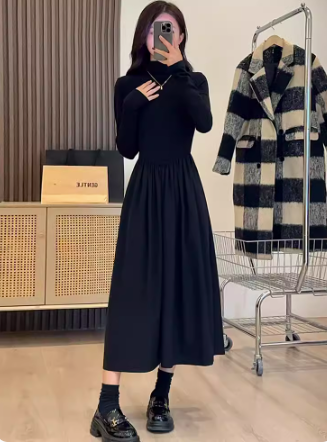 Long Sleeves Knitted Maxi Dress  image2